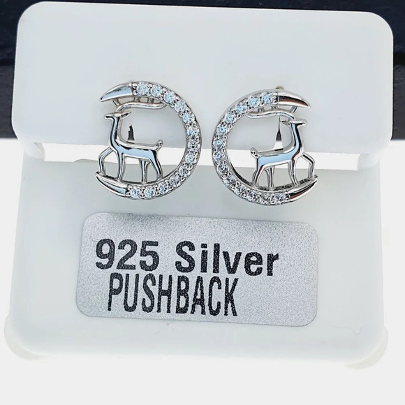 "925 sterling silver luxury CZ earrings for women/girls, Best for RJUS2226 - Picture 1 of 10